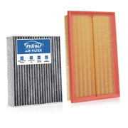 RVgolf front packaging showing engine and cabin filters, clear product presentation and fit