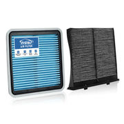 RVgolf front packaging showing both engine and cabin filters and fit benefits