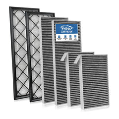 RVgolf front packaging showing six cabin filters and brand name for easy storage