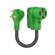 RVGUARD front 30A plug showing secure connection and easy insertion benefit
