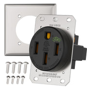 RVGUARD front view of receptacle showing durable construction and safe connection