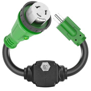 RVGUARD front view of adapter cord showing connector and plug, ensures reliable power conversion