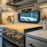 RVGUARD front view over stove expands prep area and protects burners