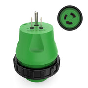 RVGUARD green adapter front view showing connector and easy identification benefit
