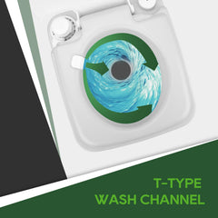 RVGUARD rotating spout detail designed to reduce splash when emptying waste
