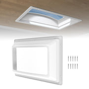 RVGUARD front view showing clear window and white ABS frame improving daylight