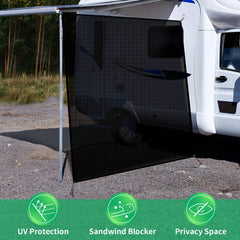 RVINGPRO close-up of breathable black mesh texture for cooler shaded comfort