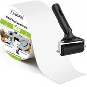 RVINGPRO front packaging showing 4in x 50ft roll and included roller, highlights durable seal