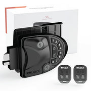 RVLock V4 front view showing robust full-metal lock and keypad for secure entry