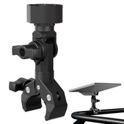 RVMARINEPAT front view of clamp mount showing secure fit and quick setup benefit