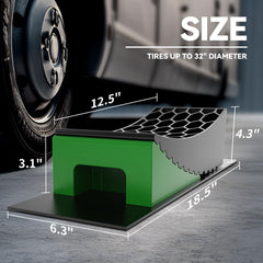 RVMATE close-up of curved leveler showing durable polyethylene strength