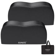 RVMATE front view of dual-axle tire cover protecting wheels