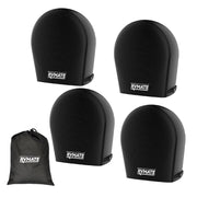 RVMATE front view of packaged four tire covers showing protection benefits