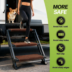 RVMATE close detail of grommets and springs for secure attachment