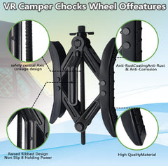 RVPNR chock positioned between tandem tires delivering secure immobilization