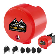 RVshark front view of red coupler lock showing secure barrier