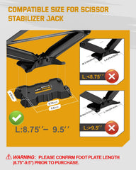 RVshark pad mounted on scissor jack demonstrating improved stability