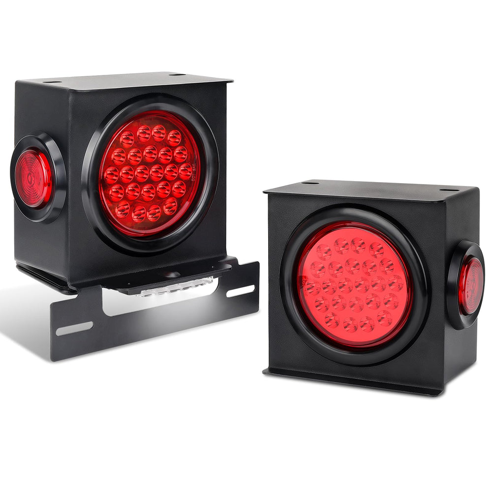RVZONE front view of 4-inch taillight showing clear signaling and durable build