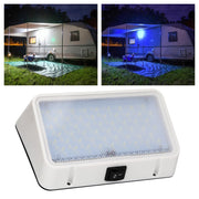 RVZONE porch light front view shows compact housing and bright lens for exterior lighting