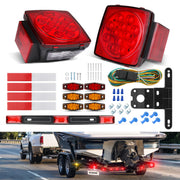 RVZONE square left tail light with license plate lamp showing improved rear visibility