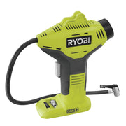 RYOBI inflator front view showing compact body and control benefits