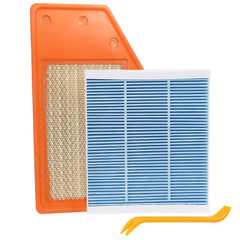ryvclim engine and cabin filter combo packaging for Chevy Malibu, clear labeling for fitment