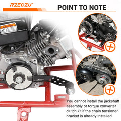 RZEOZU tensioner installed on Predator 212 mini bike for reliable tension