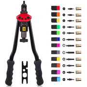 RZX rivet nut tool front profile showing full length and ergonomic benefits