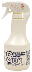 S S100 front label showing product name and volume for easy identification and quick selection