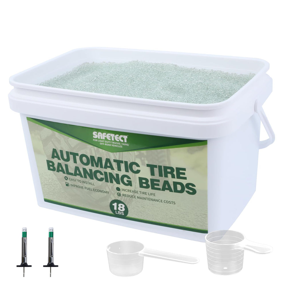 Safetect front packaging showing 288 oz beads and accessories for easy balancing