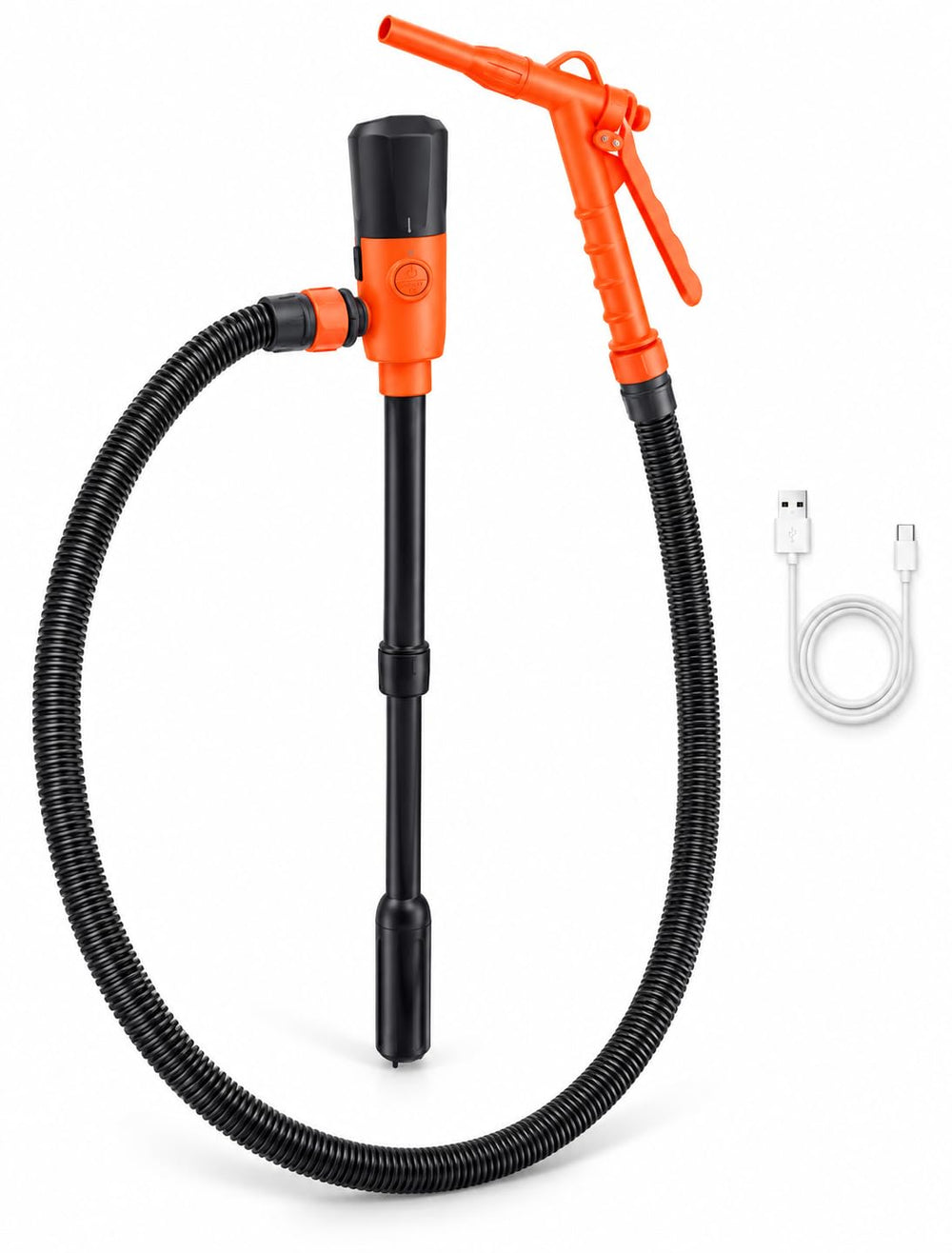 Safetect pump front view showing compact design and portability benefit