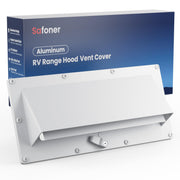 Safoner aluminum vent cover front view showing durable exterior and clean lines for long-lasting protection