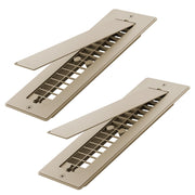 Safoner front view of aluminum RV floor vent cover showing clean finish and fit benefit