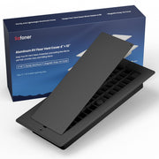 Safoner front view showing top panel and clean finish, durable aluminum benefit