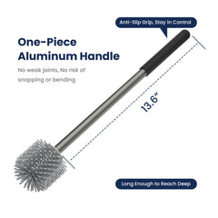 Safoner handle detail with textured grip, secure control benefit
