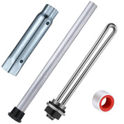 Saillong front kit packaging showing all four RV water heater parts and benefits
