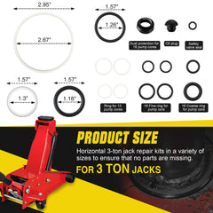Saillong arranged 17-piece seal kit display showing O-rings and retainers for reliable sealing