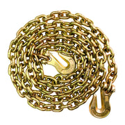 SALIFTFE front view of 3/8 inch Grade 80 tow chain and hooks showing kit benefit