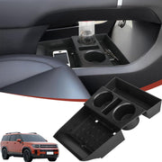 Salusy front view of tray showing compartments and neat storage benefit