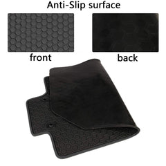 SAN AUTO passenger mat installed demonstrating full coverage