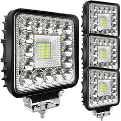 SAN YOUNG front view of four 4-inch LED pods showing compact durable design and bright output