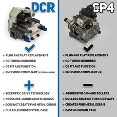 S&S Diesel Motorsport pump installed in engine bay for simple integration