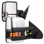 Sanooer chrome mirror front view showing full housing and chrome finish for style