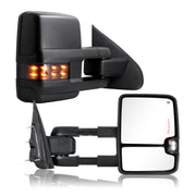 Sanooer textured black tow mirror front view showing sleek fit and protection