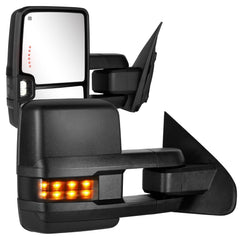 Sanooer front view installed on Silverado showing full mirror and signals for safer towing