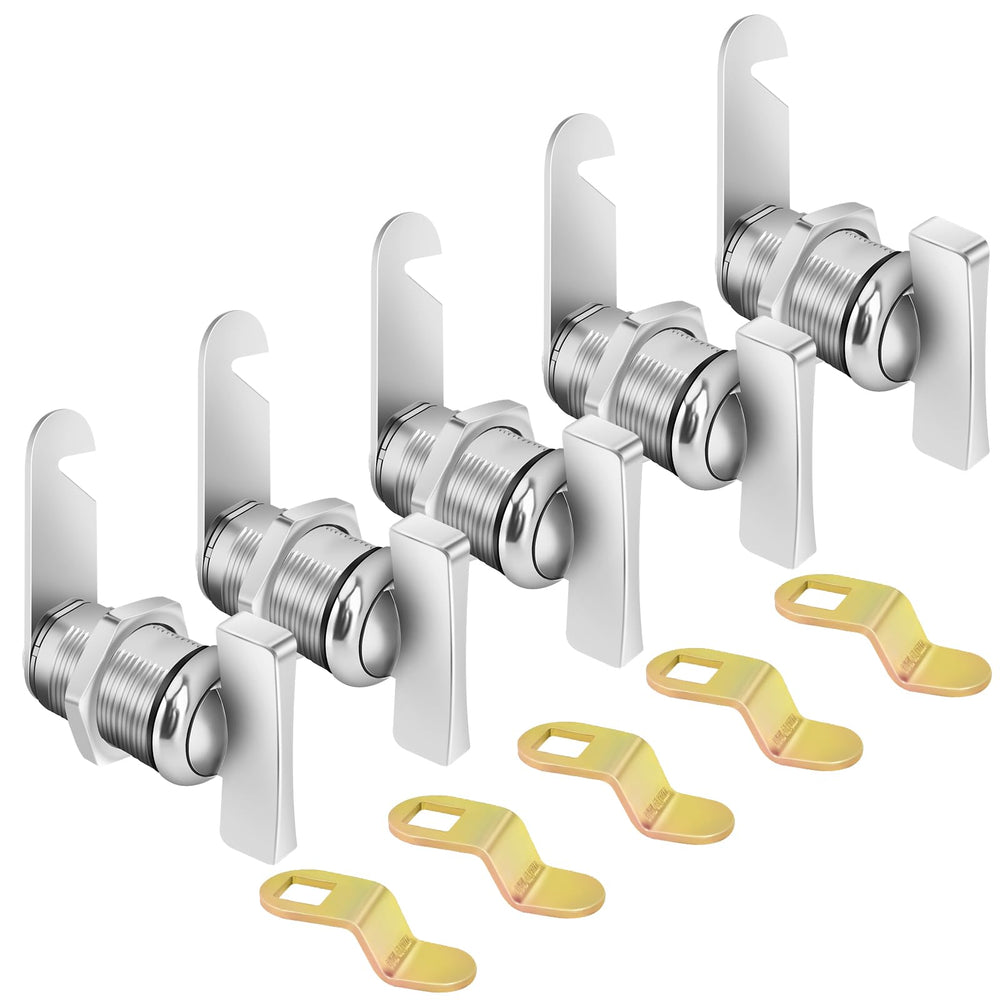 Sartatue front view of five-pack cam locks showing ready-to-install convenience