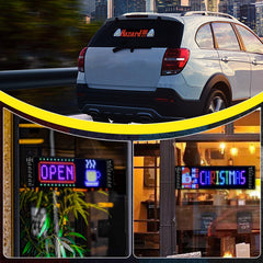 sasecgo mounted on car window demonstrating secure fit and readable message benefit