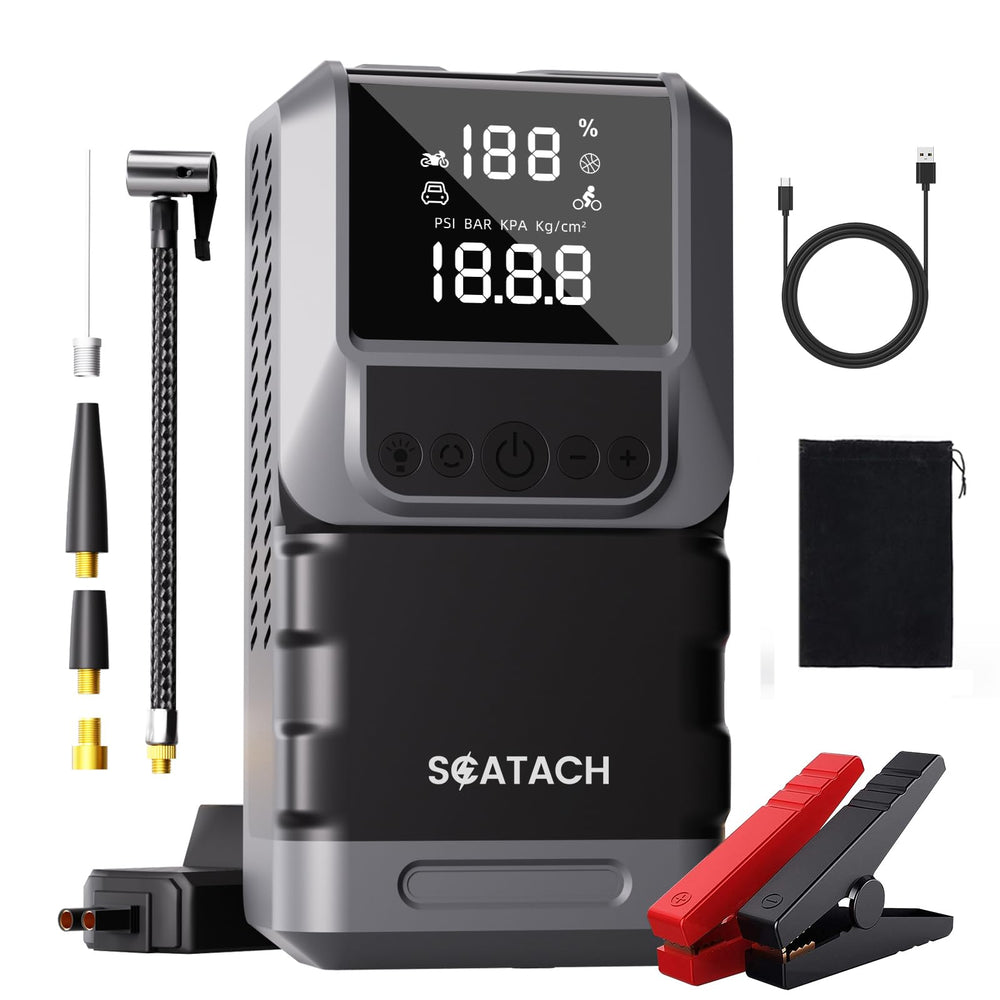 Scatach front view of unit showing compact design and portability benefit