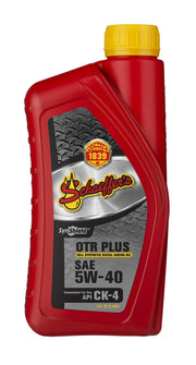 Schaeffer SynShield OTR Plus 1-quart bottle front label showing product identity and specs