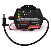 Schumacher SC1300 front panel showing controls and indicators, clear operation benefit